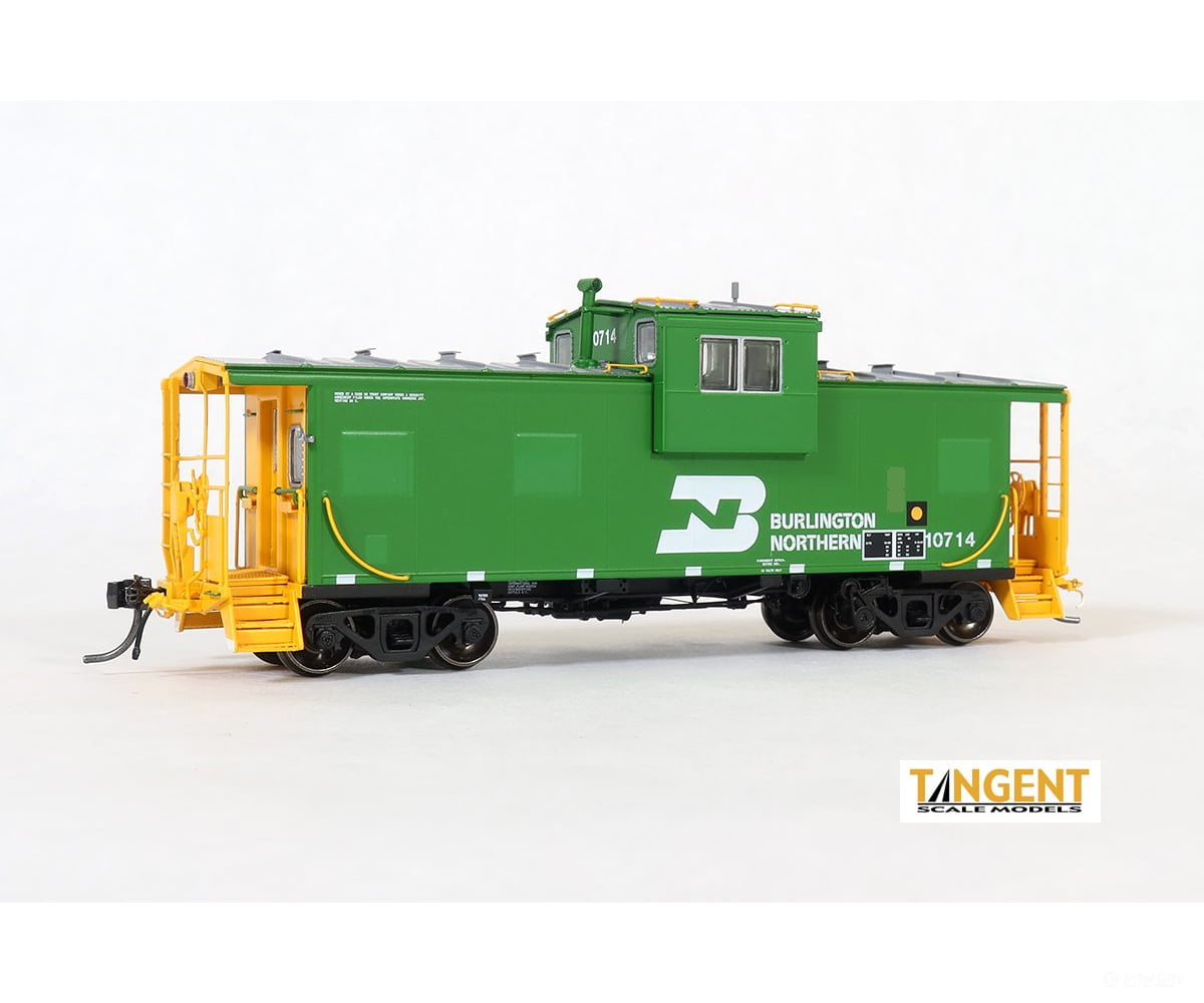 Tangent HO 60314-02 Burlington Northern (BN) ’1981+ No RB No Windows w/ FRA Light’ BN International Wide-vision Caboose