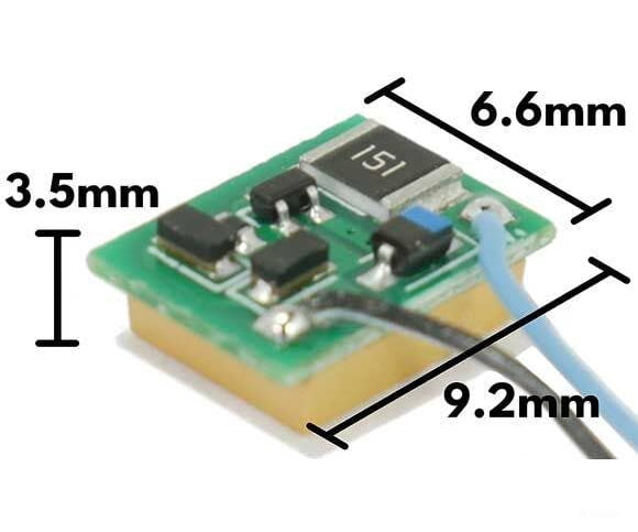 TCS 2010 KA-N1 Keep-Alive for N Scale Decoders -.260 x.363 x.136’’ 6.6 x 9.2 x 3.5mm Decoders