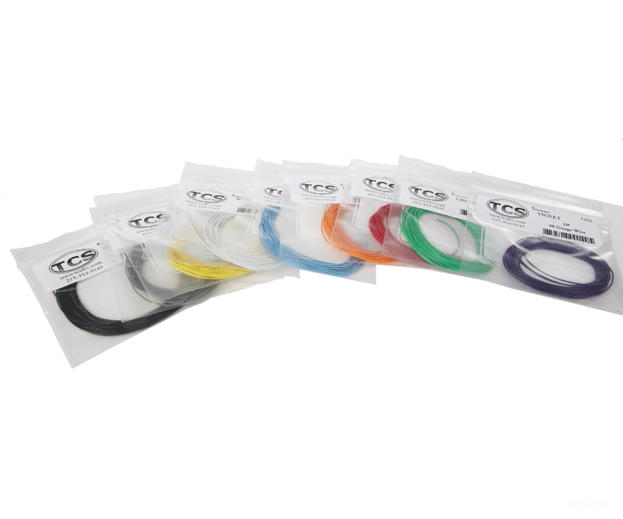 TCS A 1467 30 Gauge Wire 10’ 3.05m Roll - Multi-Color Pack: 1 Roll Each of 9 Colors - DCC Accessories