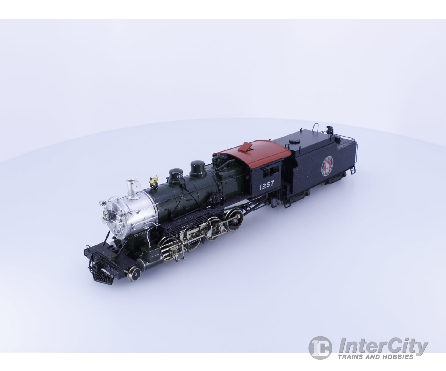 Tenshodo 158 HO Brass 2-8-0 Class F-8 Steam Locomotive Great Northern (GN) 1257 Analog DC Locomotives