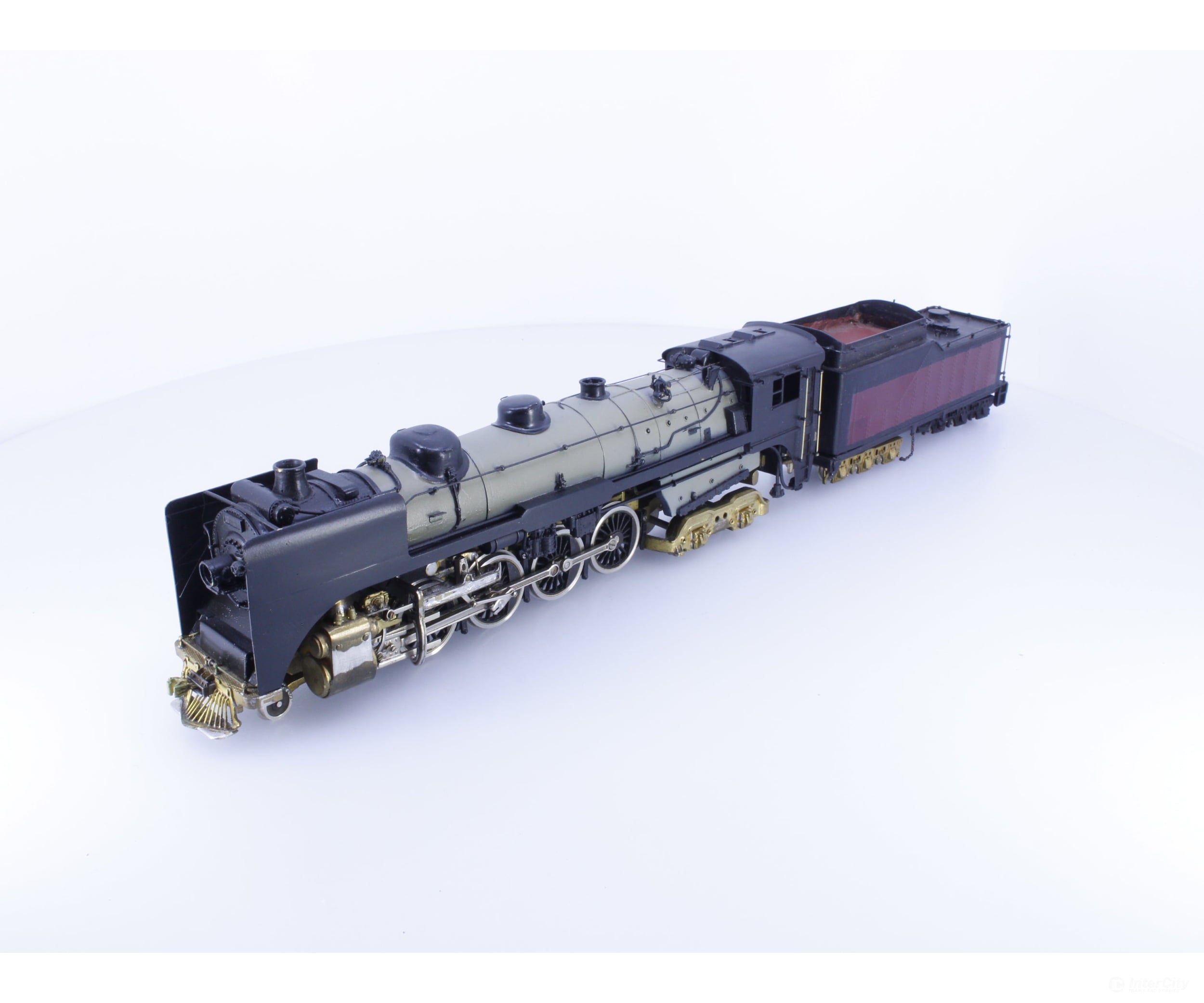 Tenshodo 484N HO Brass 4-8-4 Northern Steam Locomotive Partially Painted Unlettered Canadian Pacific (CP) Analog DC