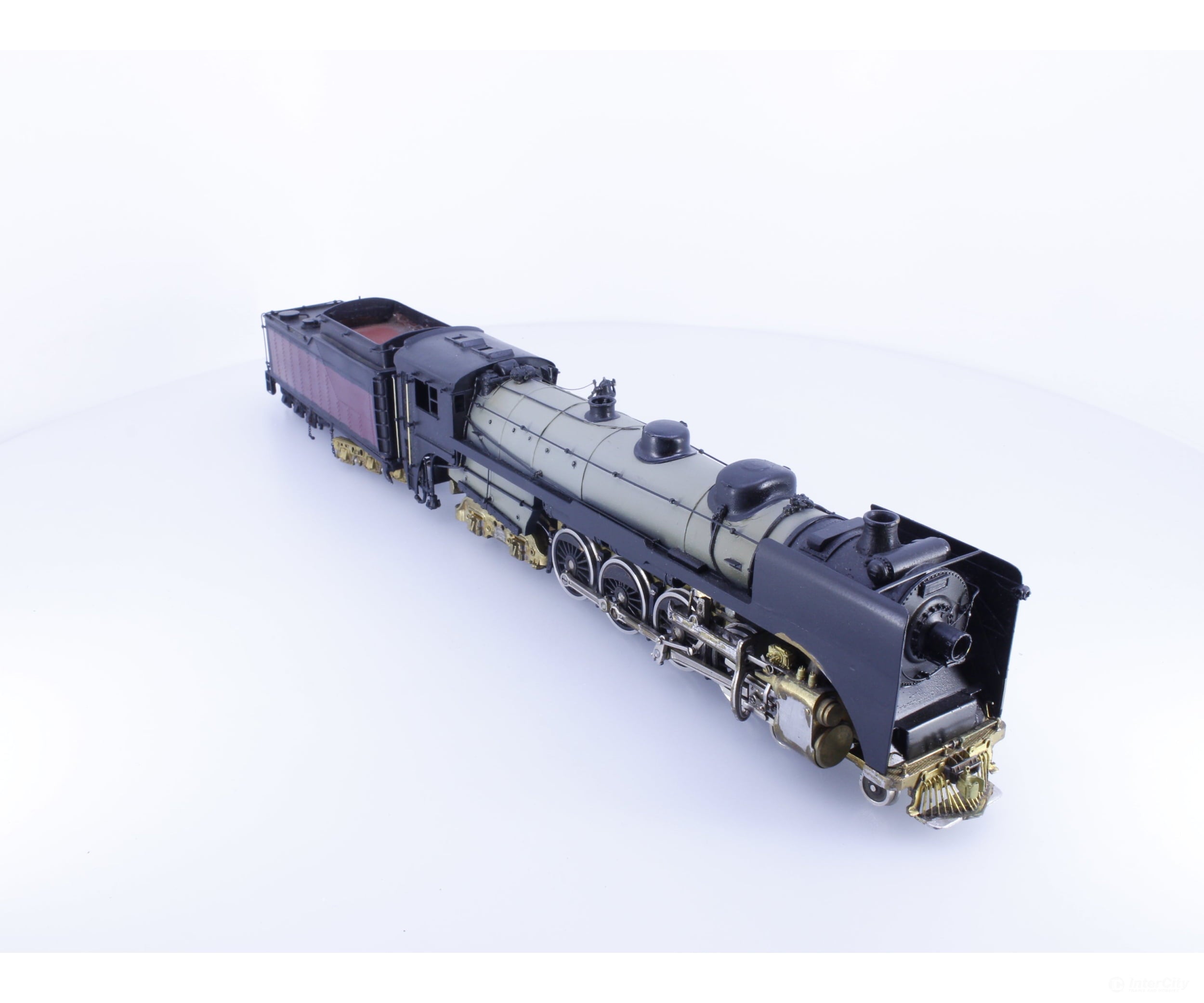 Tenshodo 484N HO Brass 4-8-4 Northern Steam Locomotive Partially Painted Unlettered Canadian Pacific (CP) Analog DC