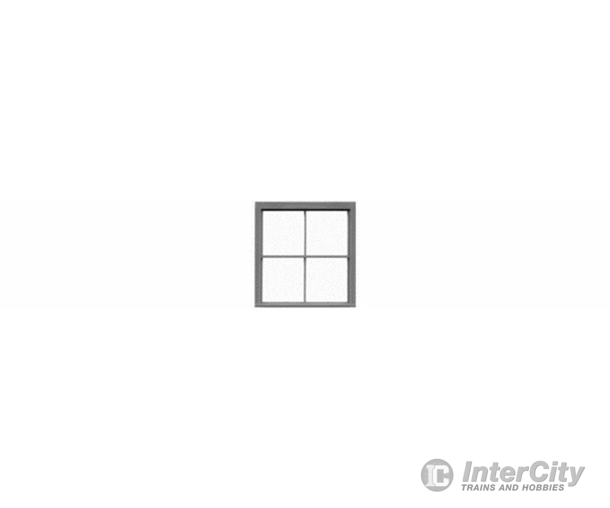 Tichy Train Group 2060 2/2 45 X Scale Double-Hung Window -- Plastic W/Glazing & Shades For .925 1