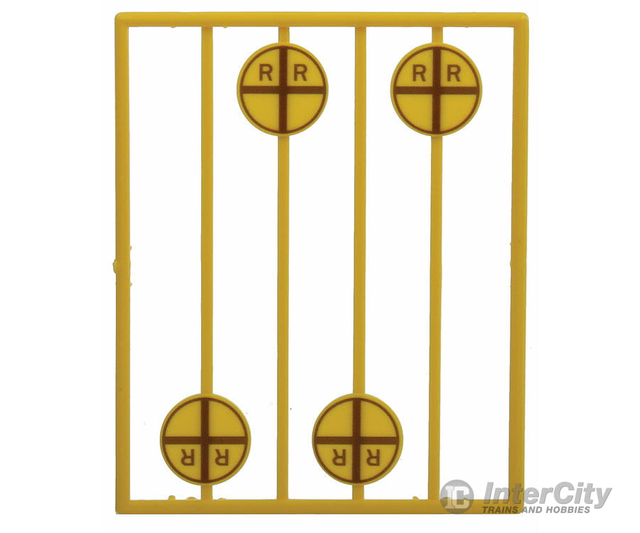 Tichy Train Group 2062 Early Grade Crossing Advance Warning Signs -- Vertical Cross Pkg(8) Signals &