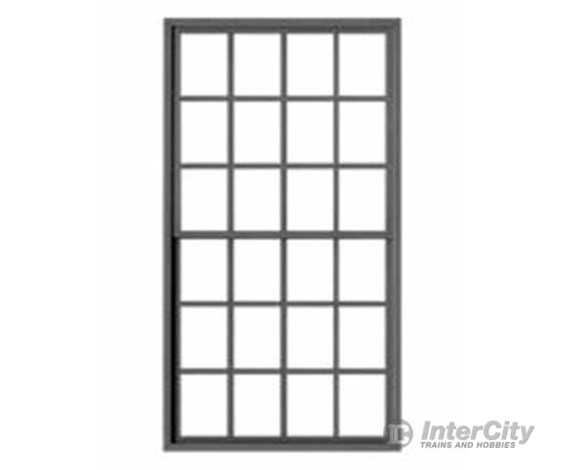 Tichy Train Group 2090 12 Over Double-Hung Masonry Window With Precut Glazing -- 48 X 96 Pkg(4)