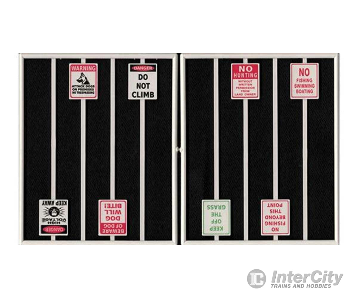 Tichy Train Group 2100 Assorted Warning Signs -- 8 Different Scenery Details