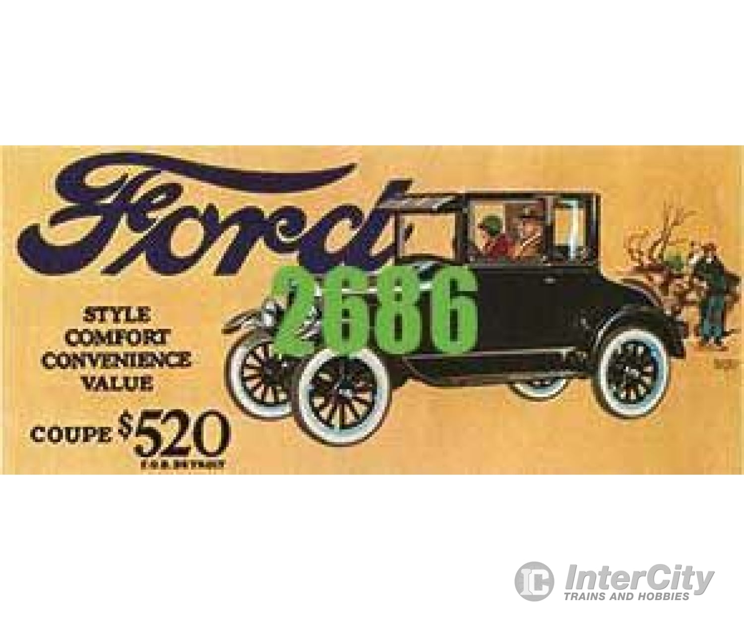 Tichy Train Group 2686 Ford Model T Billboard - Kit Scenery Details