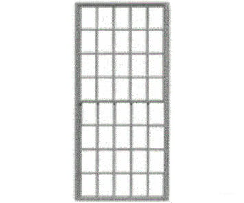Tichy Train Group 3521 20/20 Pane Double-Hung Masonry Window W/Precut Glazing -- 42 X 84 Scale Fits