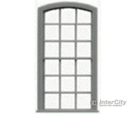 Tichy Train Group 3524 9/9 Pane Double-Hung Arch-Top Window W/Precut Glazing -- 30 X 62 Scale Fits