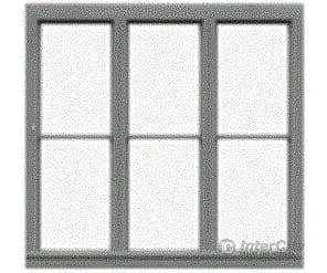 Tichy Train Group 3526 3-Unit 1/1 Double-Hung Window W/Precut Glazing -- 70 X 64 Scale Fits 1.18 1.1