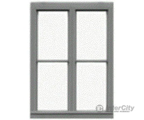 Tichy Train Group 3527 2-Unit 1/1 Double-Hung Window W/Precut Glazing -- 45 X 64 Scale Fits .79 1.1
