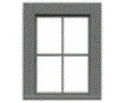 Tichy Train Group 3536 4-Pane Work Car Window W/Precut Glazing -- 24 X 36 Scale Fits .47 .63 Opening