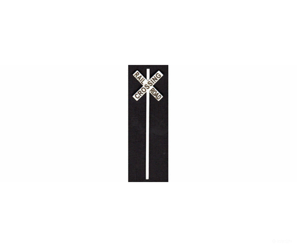 Tichy Train Group 3538 Modern Us Style Railroad Crossbuck Warning Signs -- Pkg(8) Scenery Details