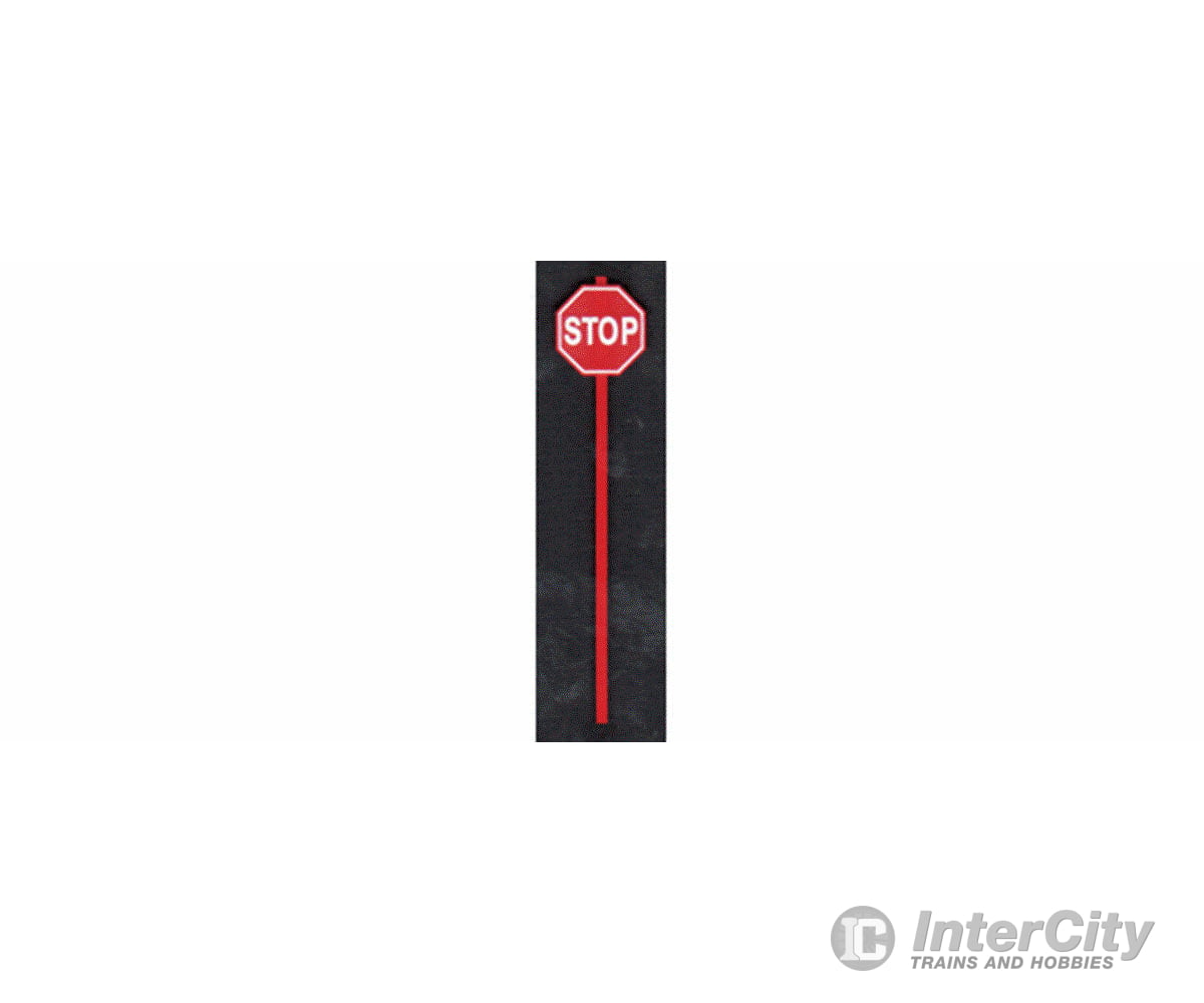 Tichy Train Group 3542 Red Stop Signs -- Pkg(8) Scenery Details