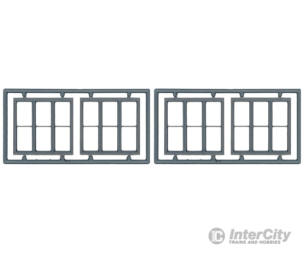 Tichy Train Group 8094 Windows - Double Hung Pkg(4) -- Three 1/1 Single Window; Scale 100 X 92 (Fits