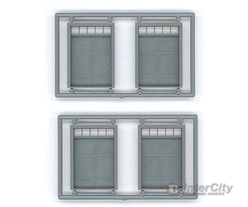 Tichy Train Group 8125 Freight Door W/5 Lite Transom - Pkg(4) -- 72 X 108 (Fits .95 1.29 Opening)