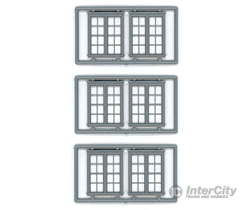 Tichy Train Group 8126 Windows - Double Hung Pkg(6) -- 4/4 (Matches #8030); 64 X 80 (Fits .81 .99: