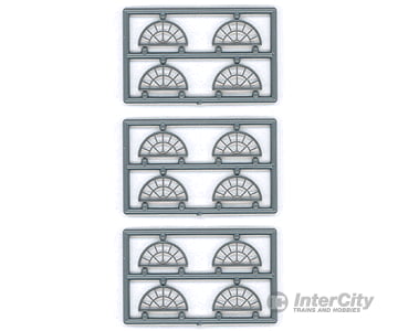 Tichy Train Group 8128 Masonry Windows - Pkg(8) -- 13 Pane Half Round (Use Over #8036 8133); 60 X 30