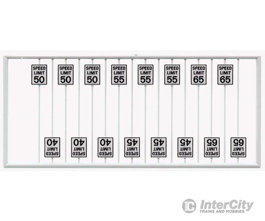 Tichy Train Group 8260 Speed Limit Signs Pkg(16) -- High Speeds Scenery Details
