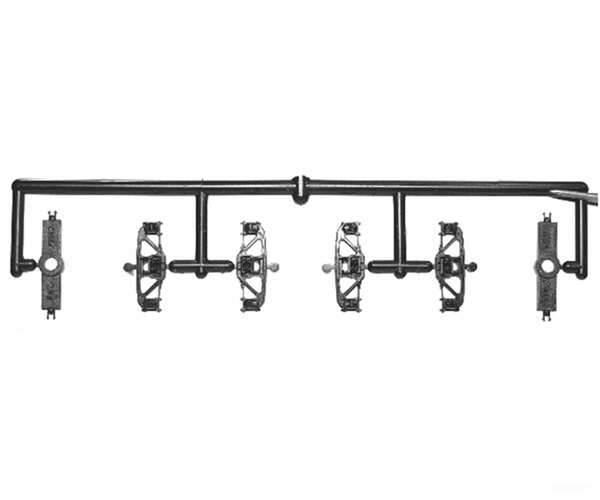 Tichy Train Group 3012 Freight Car Trucks Kit -- Andrews (Delrin Black) 1 Pair Couplers &