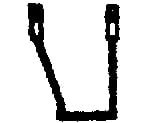Tichy Train Group 3047 Freight Car Stirrups Pkg(10) -- Angled Offset - Side Mount Detailing Parts