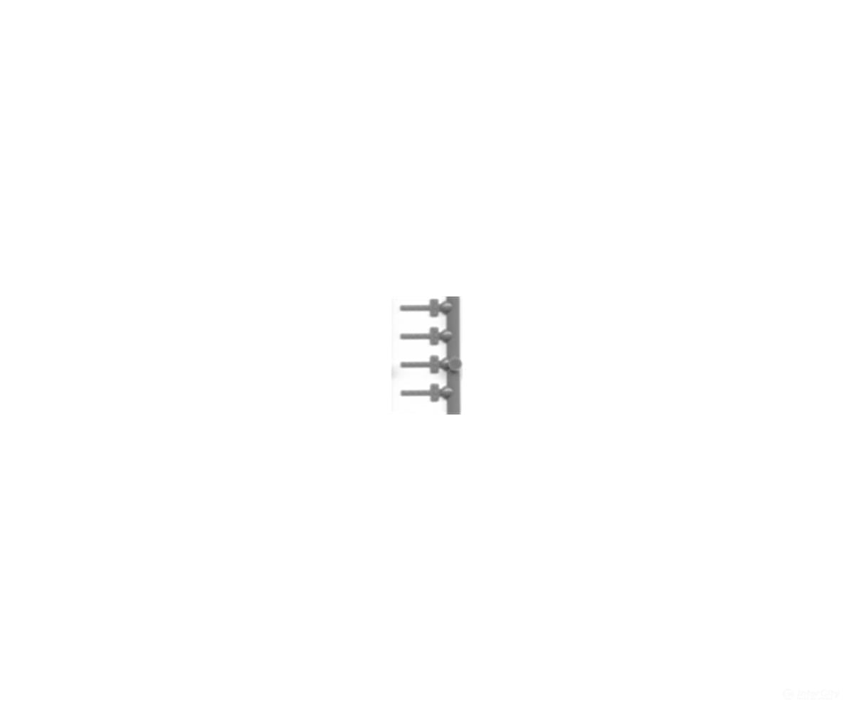 Tichy Train Group 3068 Hinges (Gray Styrene;.010’’ Thick -- Strap Style pkg(48) - Detailing Parts