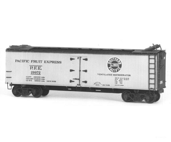Tichy Train Group HO 6024 40’ Double Sheathed Wood Reefer - PFE Class R-40 - Kit - Undecorated 6-Pack - Freight Cars