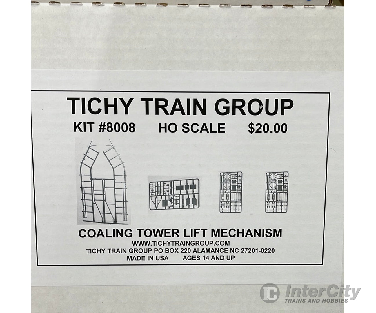 Tichy Train Group Ho 8008 Coaling Tower Lift Mechanisms -- Rails Counterweight Bucket & Mounting