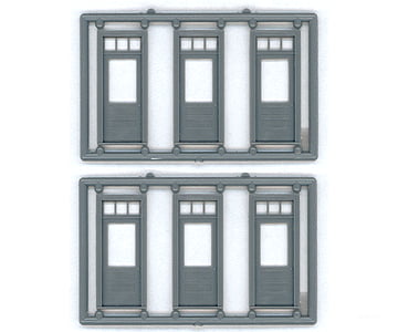 Tichy Train Group 8130 1 Lite Residential Door W/3 Transom - Pkg(6) -- 36 X 96 (Fits .45 1.15