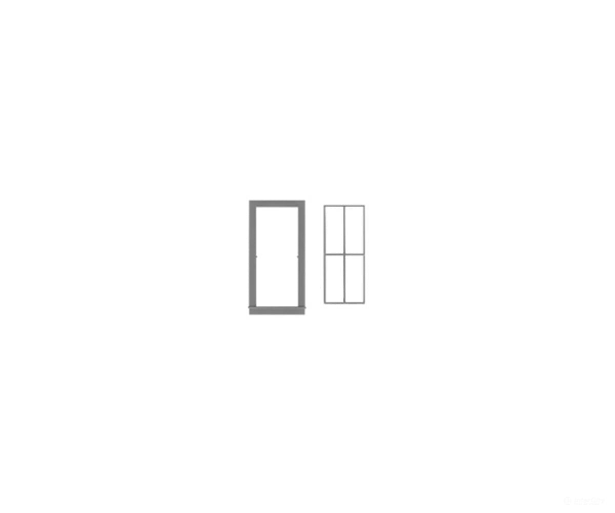 Tichy Train Group 8163 Center Tilting Sash Industrial Window pkg(8) -- Scale 36 x 84’’; Fits.46 x 1.02’’ Opening