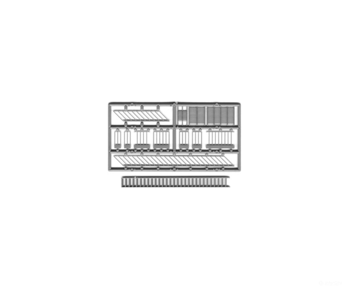 Tichy Train Group 8208 ’Steel’ Stairs See-Through Platform & Railings (1 Set; Unpainted Plastic) Scratch Building