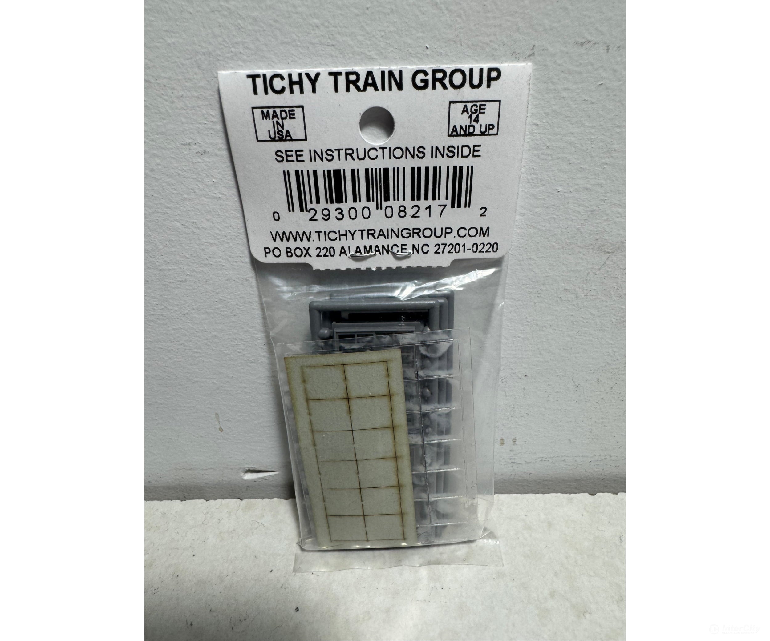 Tichy Train Group 8217 6/6 Double-Hung Window W/Glazing & Shades (Styrene) -- Scale 30 X 56’’