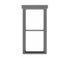 Tichy Train Group 8240 1/1 Double Hung Window -- Pkg(12) Scratch Building Supplies