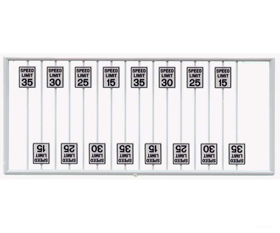 Tichy Train Group 8259 Speed Limit Signs Pkg(16) -- Low Speeds Scenery Details