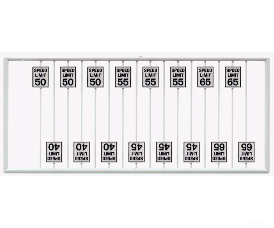 Tichy Train Group 8260 Speed Limit Signs Pkg(16) -- High Speeds Scenery Details