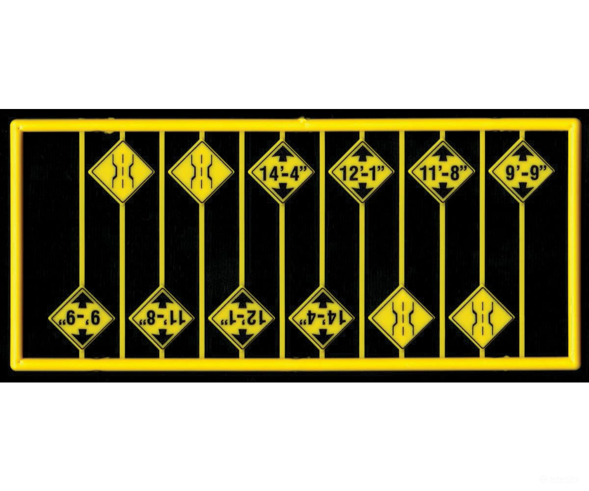 Tichy Train Group 8298 Bridge Clearance Warning Signs -- 12 Scenery Details