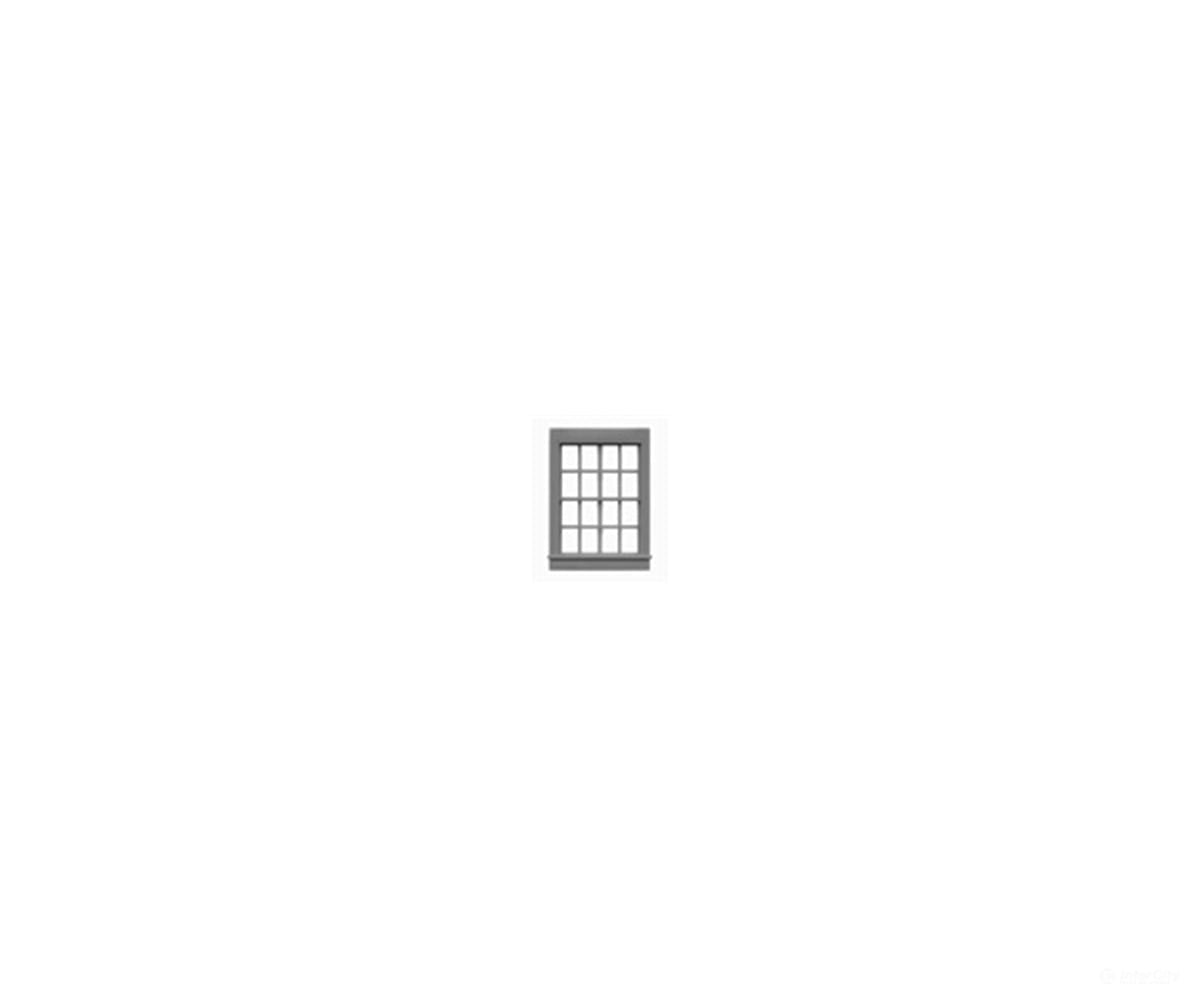 Tichy Train Group HO Windows - Double Hung pkg(12) - 8/8; Scale 36’’ Wide x 52’’ High - Parts