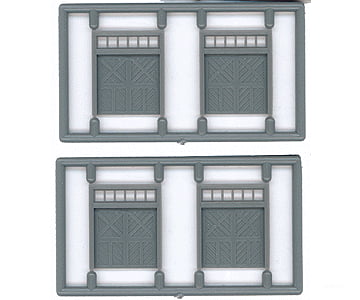 Tichy Train Group N 2515 Doors - Pkg(4) -- Baggage Door With Transom Scratch Building Supplies