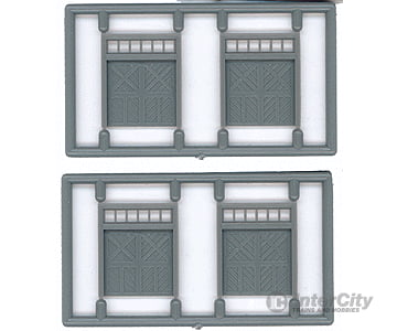 Tichy Train Group N 2515 Doors - Pkg(4) -- Baggage Door With Transom Scratch Building Supplies