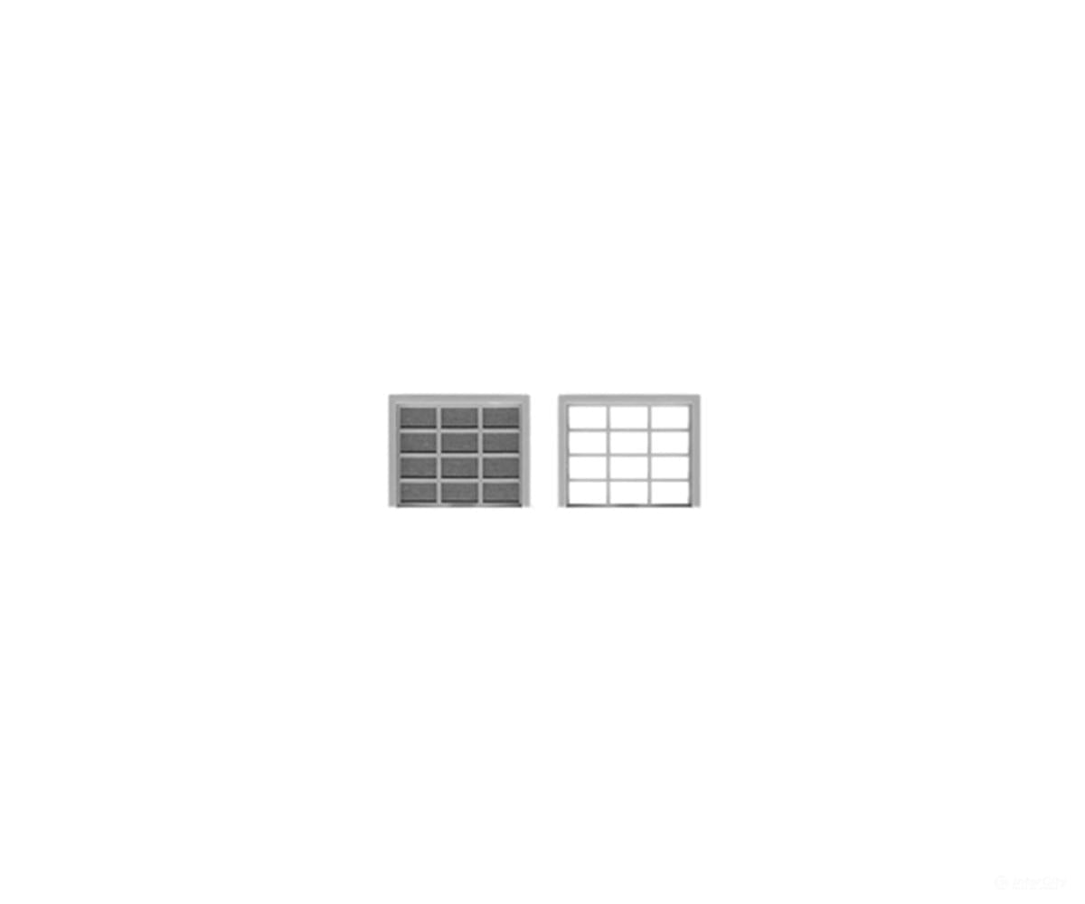 Tichy Train Group N 2535 Large Garage Door (Plastic) -- pkg(4) - Scratch Building Supplies