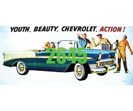 Tichy Train Group 2645 56 Chevrolet Convertible Billboard - Kit Scenery Details