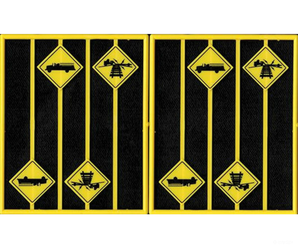Tichy Train Group 2084 Firehouse And Low Vehicle Warning Signs -- 8 4 Each Of 2 Styles Scenery