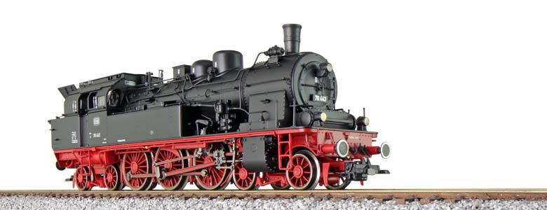 ESU 31180 Steam loco, H0, 78 443 DB, black, Era III, LokSound, Dualsmoke, Automatic coupler, DC/AC