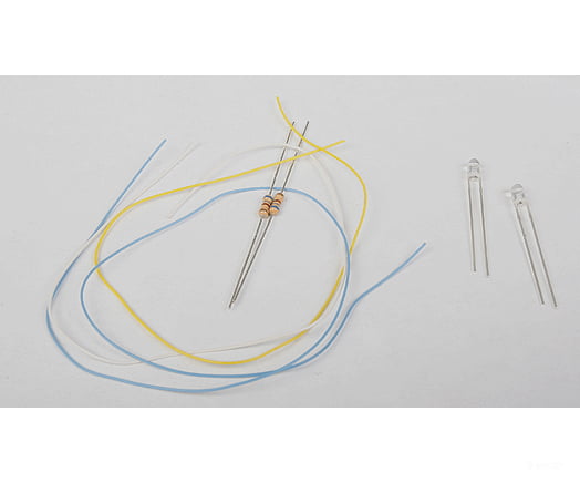 Train Control Systems 1289 Led Kit -- Includes 2 Sunny White 1/8 3Mm Diameter Leds 3 Wires 680-Ohm