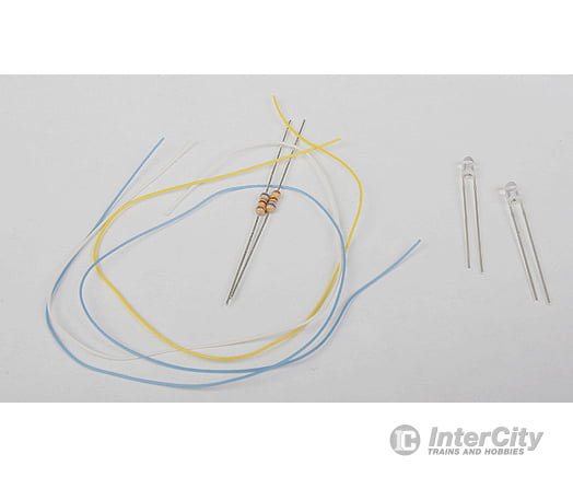 Train Control Systems 1289 Led Kit -- Includes 2 Sunny White 1/8 3Mm Diameter Leds 3 Wires 680-Ohm