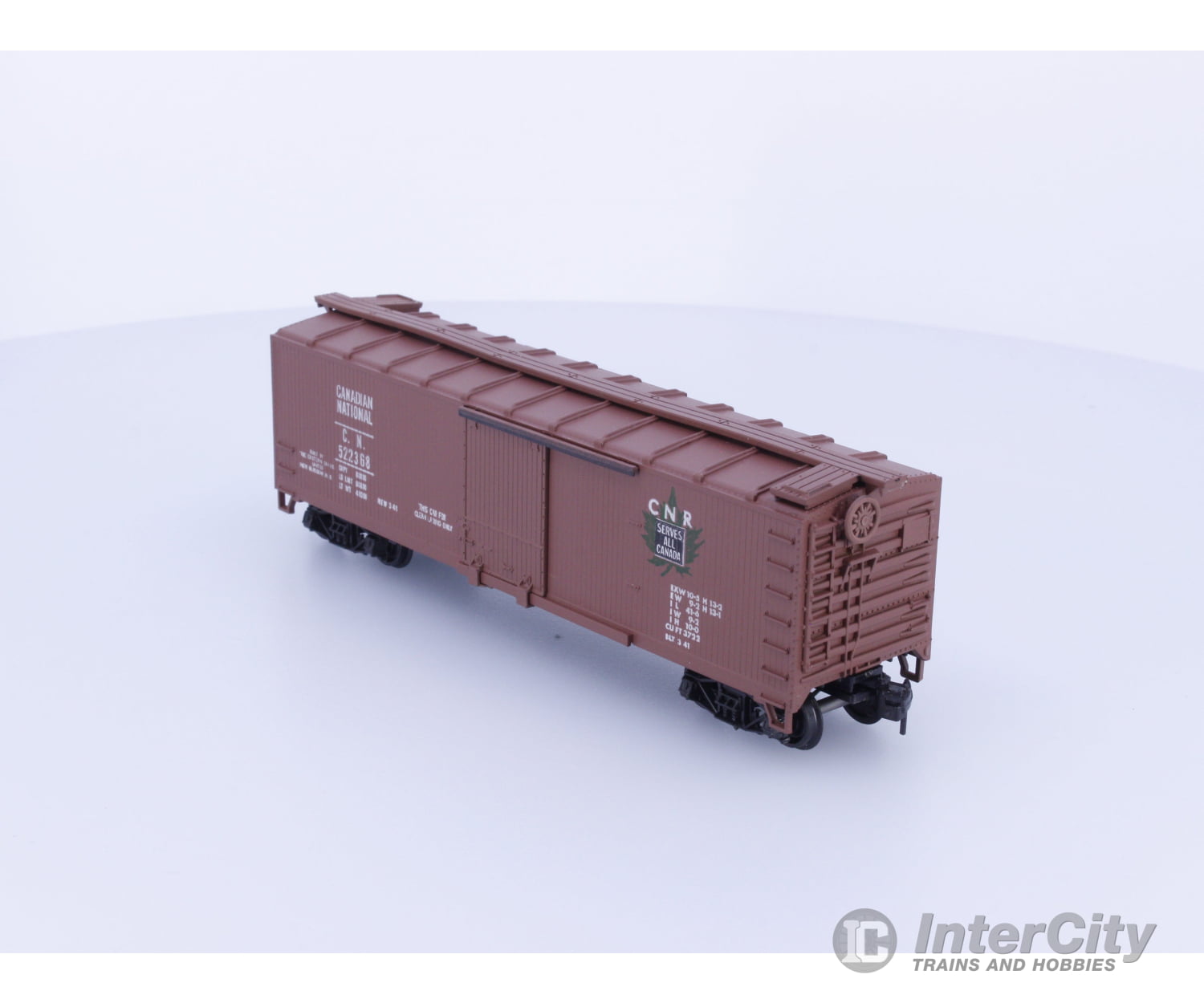 Train Miniature 2009 HO 40’ Double Sheathed Box Car Canadian National (CN) 522368 Freight Cars