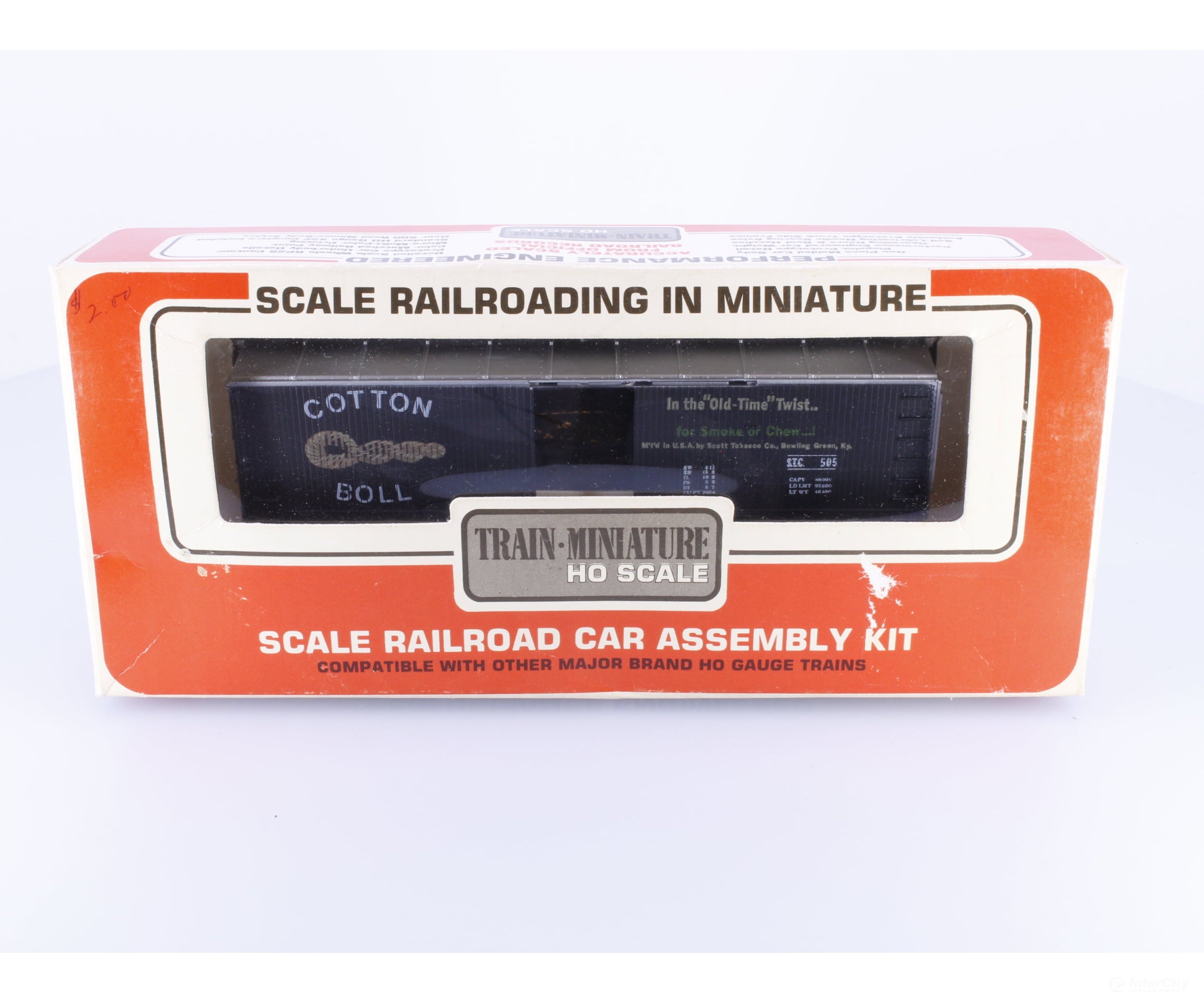 Train Miniature 2259 HO 40’ Single Door Boxcar Kit Cotton Boll Twist (STC) 505 - Freight Cars