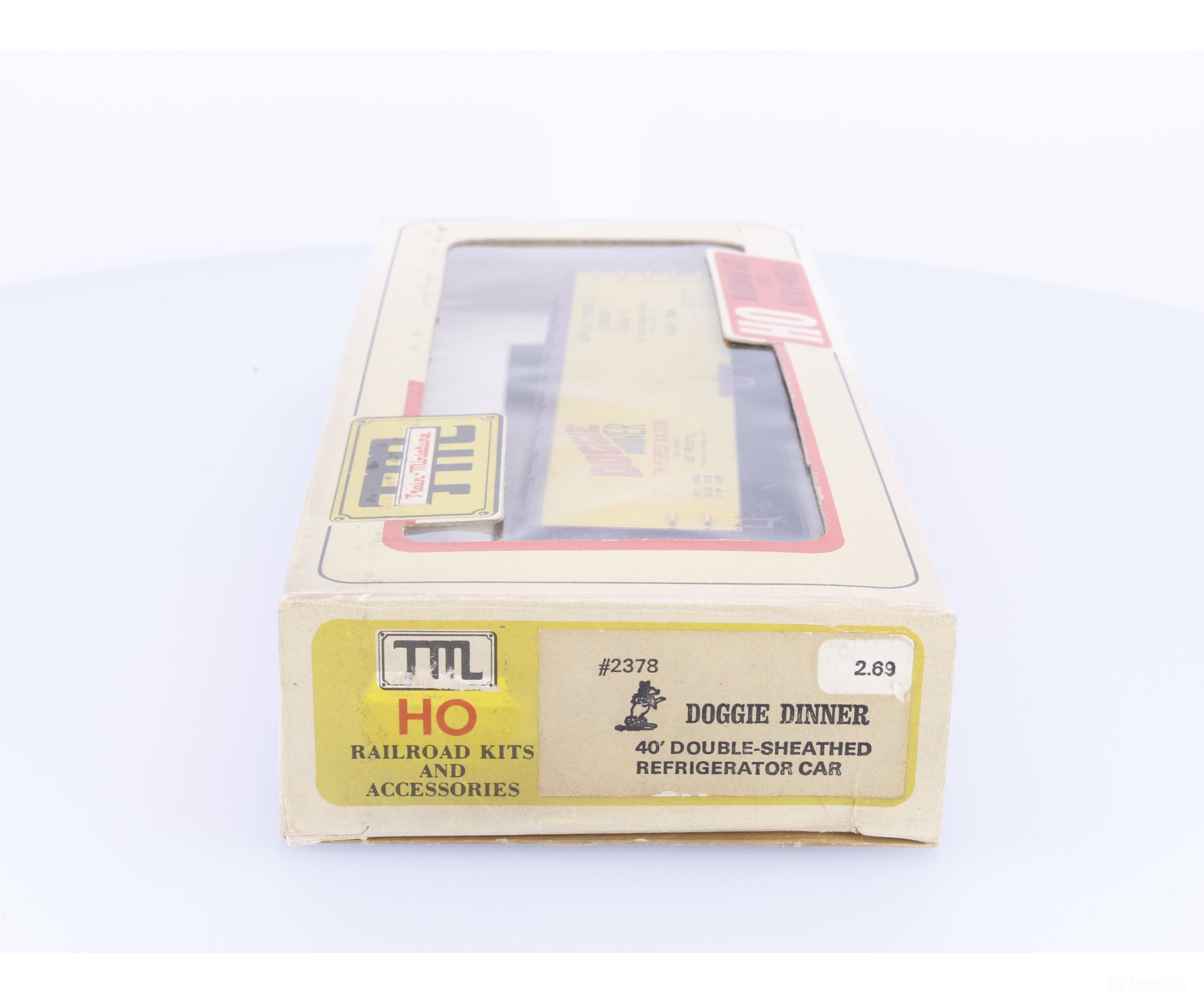 Train Miniature 2378 HO 40’ Single Door Boxcar Doggie Dinner (GARE) 60135 - Freight Cars