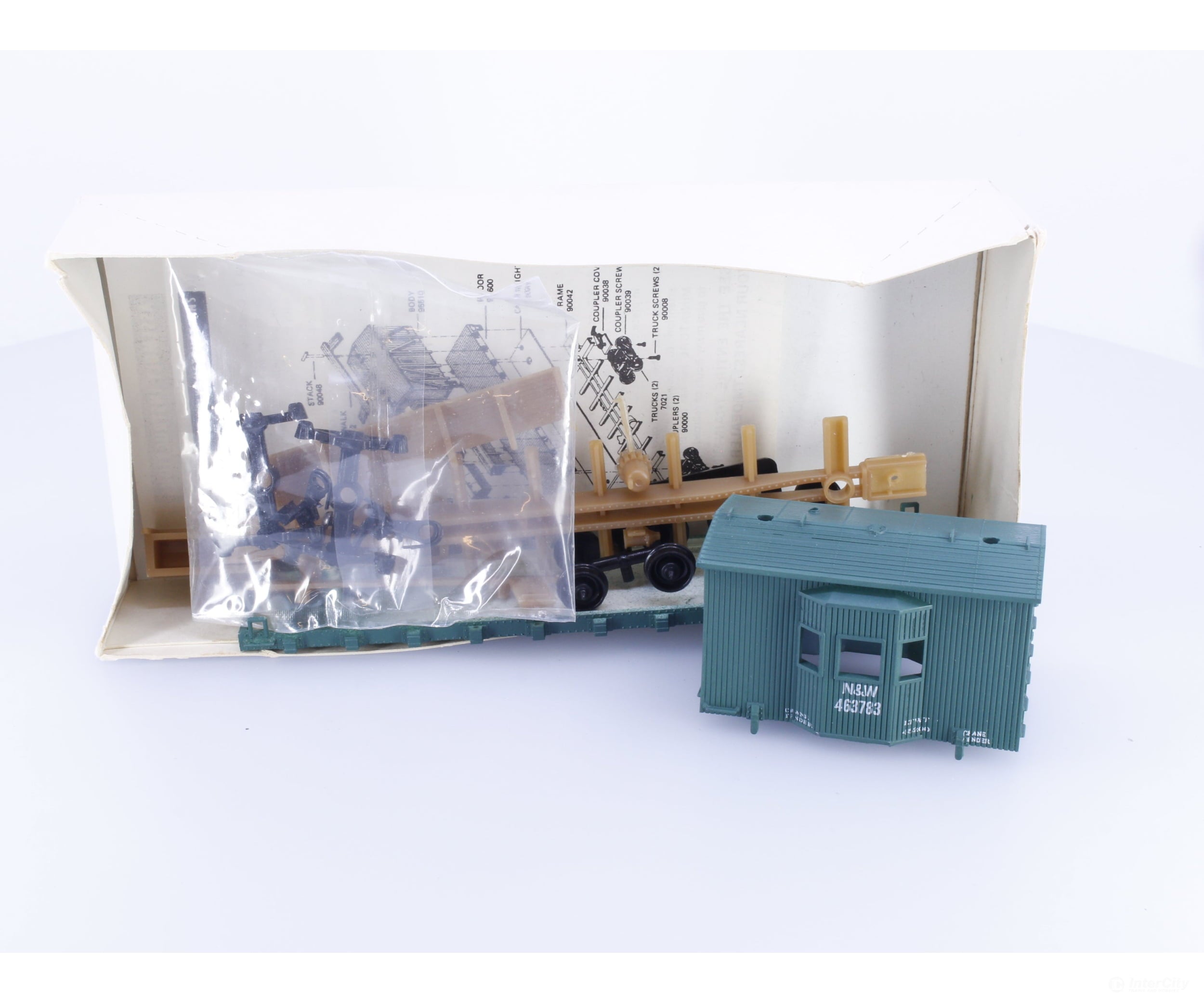 Train Miniature 5513 HO 42’ Crane Tender Kit Norfolk & Western (NW) 463783 - Freight Cars