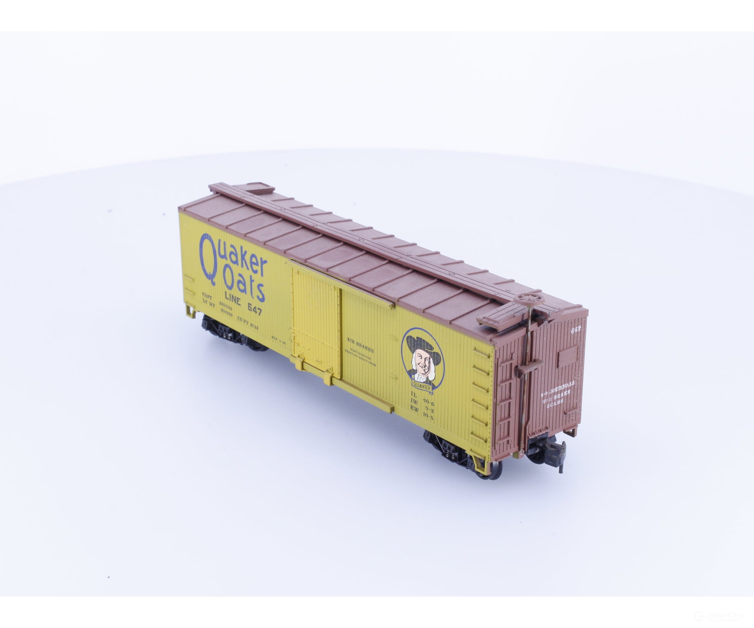 Train Miniature 8062 HO 40’ Wood Boxcar Quaker Oats (LINE) 647 - Freight Cars
